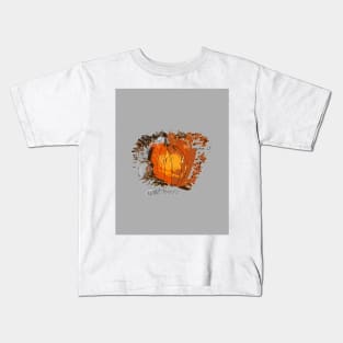 Pumpking drawing, calendar, image, digital Pumpking, october pumpkin themed calendar Kids T-Shirt